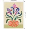 image:imageKate and Laurel Iris and Vase Framed Canvas Wall Art by Rachel Lee 18 x 24 Sylvie White Modern Flowers Abstract Art for Wall Decor Living Room Bedroom