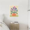 image:imageKate and Laurel Iris and Vase Framed Canvas Wall Art by Rachel Lee 18 x 24 Sylvie White Modern Flowers Abstract Art for Wall Decor Living Room Bedroom
