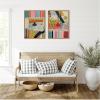 image:imageKate and Laurel King of Clubs amp Queen With Flower 2 Piece Framed Canvas Wall Art Set by Felicia Dadak Sylvie Natural Modern Contemporary Abstract Art for Wall Decor
