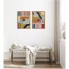 image:imageKate and Laurel King of Clubs amp Queen With Flower 2 Piece Framed Canvas Wall Art Set by Felicia Dadak Sylvie Natural Modern Contemporary Abstract Art for Wall Decor