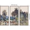image:imageKate and Laurel Landscape Sketch J Frank Currier 3 Piece Framed Canvas Wall Art Set by The Smithsonian American Art Museum Sylvie Walnut Modern Contemporary Abstract Art for Wall Decor