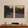 image:imageKate and Laurel Landscape Sketch Jan Stanislawski 2 Piece Framed Canvas Wall Art Set by Nostalgia Prints Sylvie Natural Modern Contemporary Abstract Art for Wall Decor