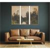 image:imageKate and Laurel Landscape by the River Barycz Adolf Dressier 3 Piece Framed Canvas Wall Art Set by Nostalgia Prints Sylvie Beaded Rustic Natural Traditional Landscape Art for Wall Decor