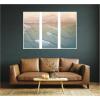 image:imageKate and Laurel Layers of Water 3 Piece Framed Canvas Wall Art Set by Emiko and Mark Franzen F2 Images Sylvie White Coastal Beach Art for Wall Decor