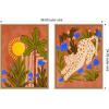 image:imageKate and Laurel Leopard inn Moroccan Forest Set of 2 18x24 Framed Canvas Wall Art Set by Nikita Jariwala Sylvie Natural Whimsical Abstract Tropical Animals Nature Tropical Art for Wall