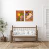 image:imageKate and Laurel Leopard inn Moroccan Forest Set of 2 18x24 Framed Canvas Wall Art Set by Nikita Jariwala Sylvie Natural Whimsical Abstract Tropical Animals Nature Tropical Art for Wall