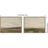 image:imageKate and Laurel Lowland Landscape Sketch Chrystian Breslauer 2 Piece Framed Canvas Wall Art Set by Nostalgia Prints Sylvie Dark Gold Modern Contemporary Landscape Art for Wall Decor