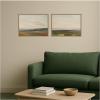 image:imageKate and Laurel Lowland Landscape Sketch Chrystian Breslauer 2 Piece Framed Canvas Wall Art Set by Nostalgia Prints Sylvie Dark Gold Modern Contemporary Landscape Art for Wall Decor