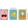 image:imageKate and Laurel Lush Duo 1 Cherry Lemon and Orange Set of 3 18x24 Framed Canvas Wall Art Set by Shatha Al Dafai Sylvie White Whimsical Abstract Cuisine Still Life Still Life Abstract Art