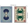 image:imageKate and Laurel Lush Duo Seashells and Crabs Set of 2 18x24 Framed Canvas Wall Art Set by Shatha Al Dafai Sylvie White Coastal Beach Abstract Animals Beach Art for Wall Decor Living Room