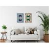 image:imageKate and Laurel Lush Duo Seashells and Crabs Set of 2 18x24 Framed Canvas Wall Art Set by Shatha Al Dafai Sylvie White Coastal Beach Abstract Animals Beach Art for Wall Decor Living Room