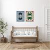 image:imageKate and Laurel Lush Duo Seashells and Crabs Set of 2 18x24 Framed Canvas Wall Art Set by Shatha Al Dafai Sylvie White Coastal Beach Abstract Animals Beach Art for Wall Decor Living Room