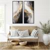 image:imageKate and Laurel Luxe Drift 2 Piece Framed Canvas Wall Art Set by The Creative Bunch Studio Sylvie Beaded Black Modern Contemporary Abstract Art for Wall Decor