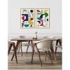 image:imageKate and Laurel MCM Retro Abstract Pattern Rainbow  set of 2 23x33 Framed Canvas Wall Art Set by Rachel Lee Sylvie Natural Mid Century Modern Abstract Art for Wall Decor Living Room Bedroom
