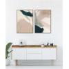 image:imageKate and Laurel Marks No 1 amp No 2 2 Piece Framed Canvas Wall Art Set by Amy Lighthall Sylvie Dark Gold Modern Contemporary Abstract Art for Wall Decor