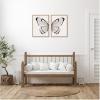 image:imageKate and Laurel Minimal Butterfly Watercolor Neutral Linen  2 Piece Framed Canvas Wall Art Set by The Creative Bunch Studio Sylvie Beaded Rustic Natural Modern Contemporary Animal Art for Wall