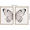 image:imageKate and Laurel Minimal Butterfly Watercolor Neutral Linen  2 Piece Framed Canvas Wall Art Set by The Creative Bunch Studio Sylvie Beaded Rustic Natural Modern Contemporary Animal Art for Wall