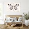 image:imageKate and Laurel Minimal Butterfly Watercolor Neutral Linen  2 Piece Framed Canvas Wall Art Set by The Creative Bunch Studio Sylvie Beaded Rustic Natural Modern Contemporary Animal Art for Wall