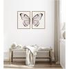 image:imageKate and Laurel Minimal Butterfly Watercolor Neutral Linen  2 Piece Framed Canvas Wall Art Set by The Creative Bunch Studio Sylvie Beaded Rustic Natural Modern Contemporary Animal Art for Wall