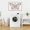 image:imageKate and Laurel Minimal Butterfly Watercolor Neutral Linen  2 Piece Framed Canvas Wall Art Set by The Creative Bunch Studio Sylvie Beaded Rustic Natural Modern Contemporary Animal Art for Wall