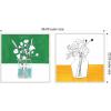 image:imageKate and Laurel Minimalist Floral Vase Green and Yellow  set of 2 22x22 Framed Canvas Wall Art Set by Teju Reval Sylvie Beaded White Black amp White Still Life Flowers Flowers Still Life Art
