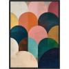 image:imageKate and Laurel Minimalist Geometric Abstract Jewel Tone Framed Canvas Wall Art by The Creative Bunch Studio 18 x 24 Sylvie Walnut Modern Abstract Art for Wall Decor Living Room BedroomBlack