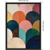 image:imageKate and Laurel Minimalist Geometric Abstract Jewel Tone Framed Canvas Wall Art by The Creative Bunch Studio 18 x 24 Sylvie Walnut Modern Abstract Art for Wall Decor Living Room BedroomBlack