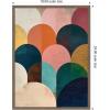 image:imageKate and Laurel Minimalist Geometric Abstract Jewel Tone Framed Canvas Wall Art by The Creative Bunch Studio 18 x 24 Sylvie Walnut Modern Abstract Art for Wall Decor Living Room BedroomBrown