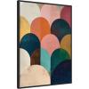 image:imageKate and Laurel Minimalist Geometric Abstract Jewel Tone Framed Canvas Wall Art by The Creative Bunch Studio 18 x 24 Sylvie Walnut Modern Abstract Art for Wall Decor Living Room BedroomBlack