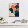 image:imageKate and Laurel Minimalist Geometric Abstract Jewel Tone Framed Canvas Wall Art by The Creative Bunch Studio 18 x 24 Sylvie Walnut Modern Abstract Art for Wall Decor Living Room BedroomBrown