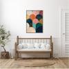 image:imageKate and Laurel Minimalist Geometric Abstract Jewel Tone Framed Canvas Wall Art by The Creative Bunch Studio 18 x 24 Sylvie Walnut Modern Abstract Art for Wall Decor Living Room BedroomBrown