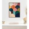 image:imageKate and Laurel Minimalist Geometric Abstract Jewel Tone Framed Canvas Wall Art by The Creative Bunch Studio 18 x 24 Sylvie Walnut Modern Abstract Art for Wall Decor Living Room BedroomBrown