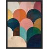 image:imageKate and Laurel Minimalist Geometric Abstract Jewel Tone Framed Canvas Wall Art by The Creative Bunch Studio 18 x 24 Sylvie Walnut Modern Abstract Art for Wall Decor Living Room BedroomBlack