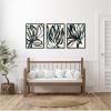 image:imageKate and Laurel Modern Floral 1 2 and 3 Set of 3 18x24 Framed Canvas Wall Art Set by Alicia Bock Sylvie Black Modern Abstract Flowers Abstract Art for Wall Decor Living Room Bedroom