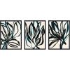 image:imageKate and Laurel Modern Floral 1 2 and 3 Set of 3 18x24 Framed Canvas Wall Art Set by Alicia Bock Sylvie Black Modern Abstract Flowers Abstract Art for Wall Decor Living Room Bedroom