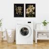 image:imageKate and Laurel Moody Floral 7 and 8 Set of 2 18x24 Framed Canvas Wall Art Set by Annie Quigley Sylvie Beaded Dark Gold Traditional Flowers Nature Still Life Flowers Nature Art for Wall