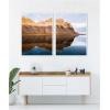 image:imageKate and Laurel Mountain Reflection in Iceland During Sunset Set of 2 28x38 Framed Canvas Wall Art Set by Michael Schauer Sylvie White Modern Nature Landscapes Landscapes Nature Art for Wall