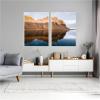 image:imageKate and Laurel Mountain Reflection in Iceland During Sunset Set of 2 28x38 Framed Canvas Wall Art Set by Michael Schauer Sylvie White Modern Nature Landscapes Landscapes Nature Art for Wall
