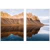 image:imageKate and Laurel Mountain Reflection in Iceland During Sunset Set of 2 28x38 Framed Canvas Wall Art Set by Michael Schauer Sylvie White Modern Nature Landscapes Landscapes Nature Art for Wall