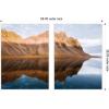 image:imageKate and Laurel Mountain Reflection in Iceland During Sunset Set of 2 28x38 Framed Canvas Wall Art Set by Michael Schauer Sylvie White Modern Nature Landscapes Landscapes Nature Art for Wall