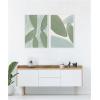 image:imageKate and Laurel Natural Forms 01 amp 02 2 Piece Framed Canvas Wall Art Set by Gabrielly Guedes Sylvie White Modern Contemporary Abstract Art for Wall DecorSylvie White