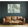 image:imageKate and Laurel Natural Forms 01 amp 02 2 Piece Framed Canvas Wall Art Set by Gabrielly Guedes Sylvie White Modern Contemporary Abstract Art for Wall DecorSylvie White