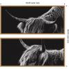 image:imageKate and Laurel Natural Scottish Highland Panel 2 Piece Framed Canvas Wall Art Set by Crystal Lynn Collins Sylvie Natural Rustic Farmhouse Animal Art for Wall Decor