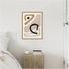 image:imageKate and Laurel Neutral Abstract 1 Minimal Modern Art Framed Canvas Wall Art by July Art Prints 18 x 24 Sylvie Black Modern Abstract Art for Wall Decor Living Room BedroomNatural