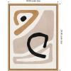 image:imageKate and Laurel Neutral Abstract 1 Minimal Modern Art Framed Canvas Wall Art by July Art Prints 18 x 24 Sylvie Black Modern Abstract Art for Wall Decor Living Room BedroomNatural