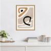 image:imageKate and Laurel Neutral Abstract 1 Minimal Modern Art Framed Canvas Wall Art by July Art Prints 18 x 24 Sylvie Black Modern Abstract Art for Wall Decor Living Room BedroomNatural