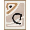 image:imageKate and Laurel Neutral Abstract 1 Minimal Modern Art Framed Canvas Wall Art by July Art Prints 18 x 24 Sylvie Black Modern Abstract Art for Wall Decor Living Room BedroomNatural