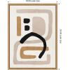 image:imageKate and Laurel Neutral Abstract 2 Minimal Modern Art Framed Canvas Wall Art by July Art Prints 18 x 24 Sylvie Black Modern Abstract Art for Wall Decor Living Room BedroomNatural