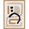 image:imageKate and Laurel Neutral Abstract 2 Minimal Modern Art Framed Canvas Wall Art by July Art Prints 18 x 24 Sylvie Black Modern Abstract Art for Wall Decor Living Room BedroomNatural