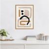 image:imageKate and Laurel Neutral Abstract 2 Minimal Modern Art Framed Canvas Wall Art by July Art Prints 18 x 24 Sylvie Black Modern Abstract Art for Wall Decor Living Room BedroomNatural